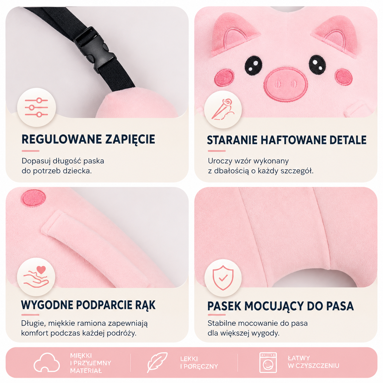 Drzemak — Poduszka Podróżna dla Dziecka do Samochodu